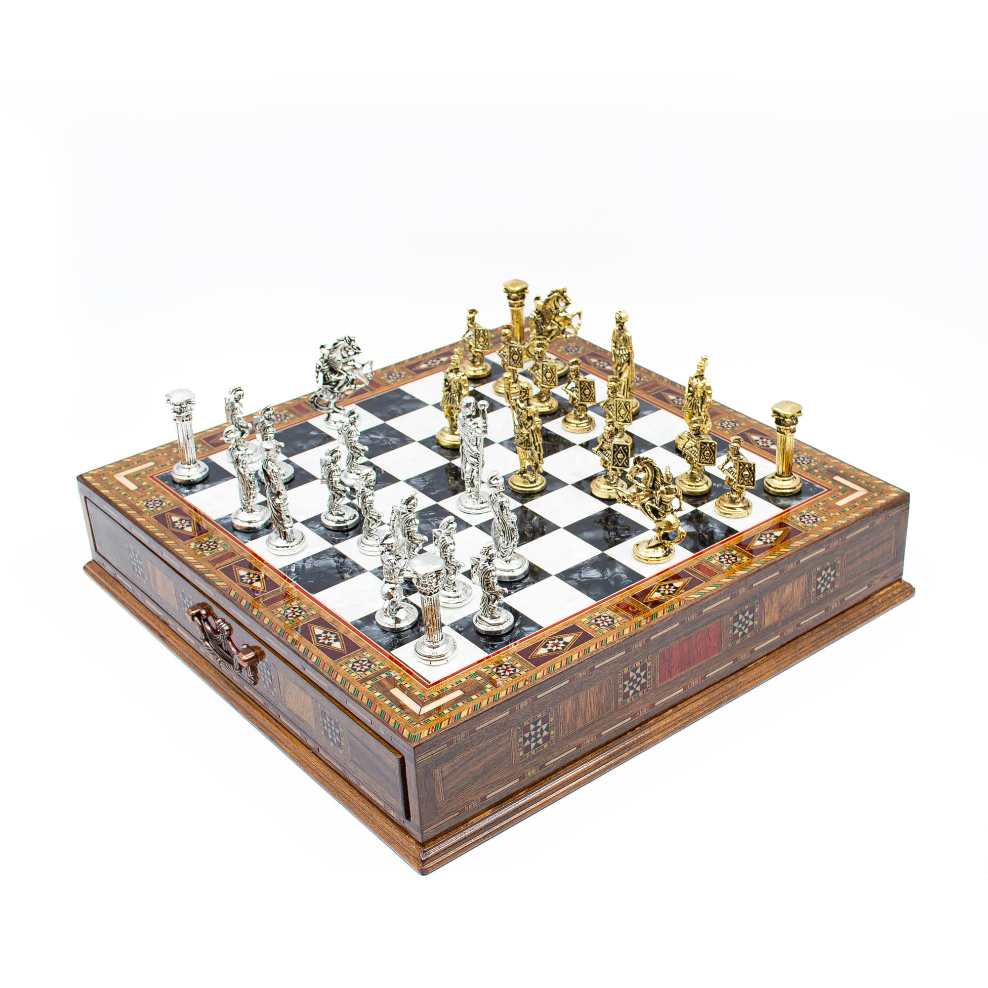 Storage Chess Roman Carved SC38S