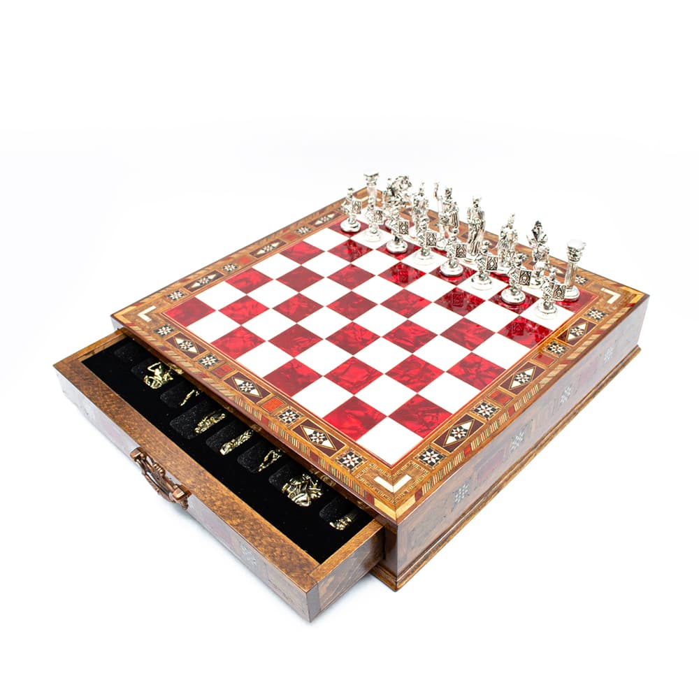 Saklamalı Satranç Roma Oymalı SC38K